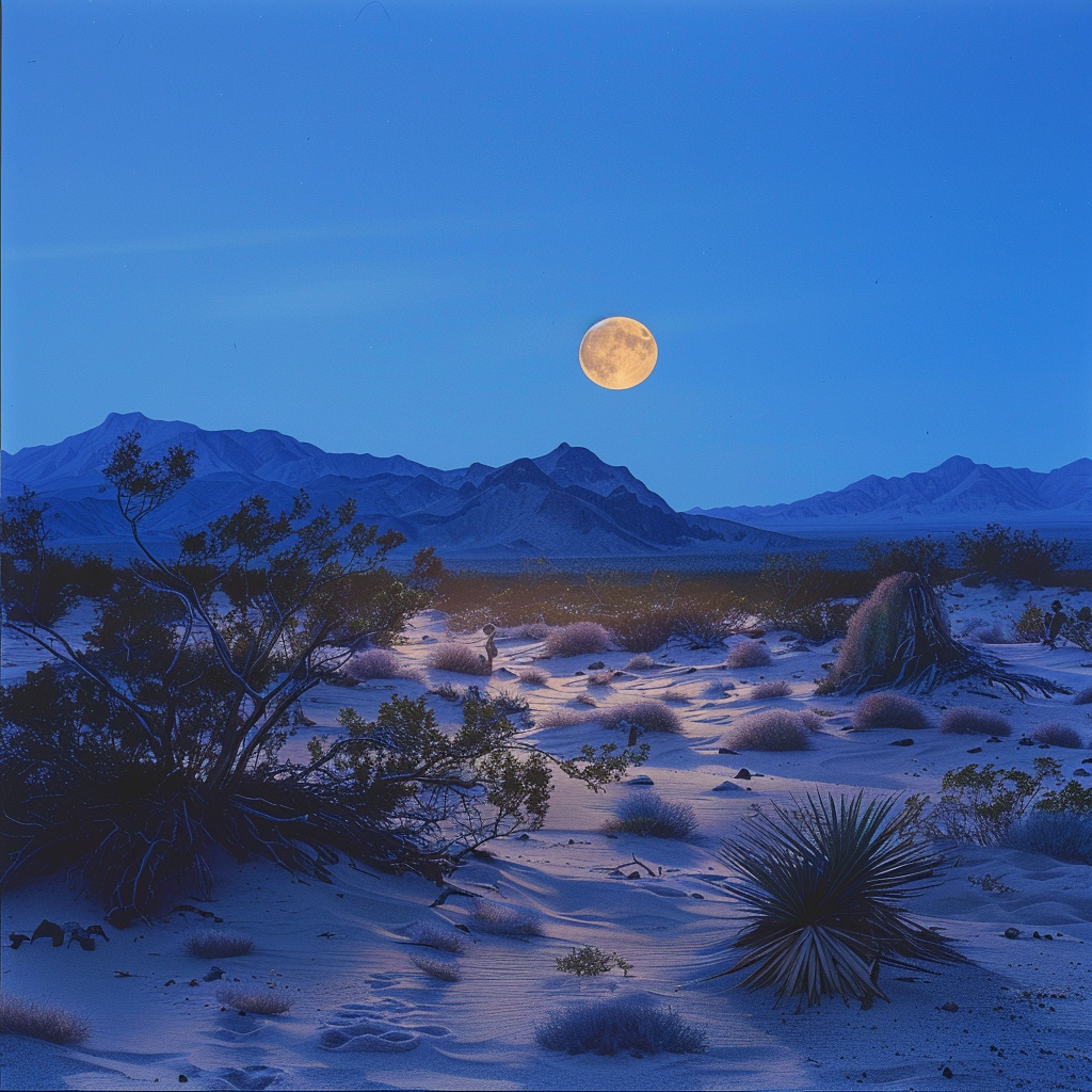 mojave desert full moon